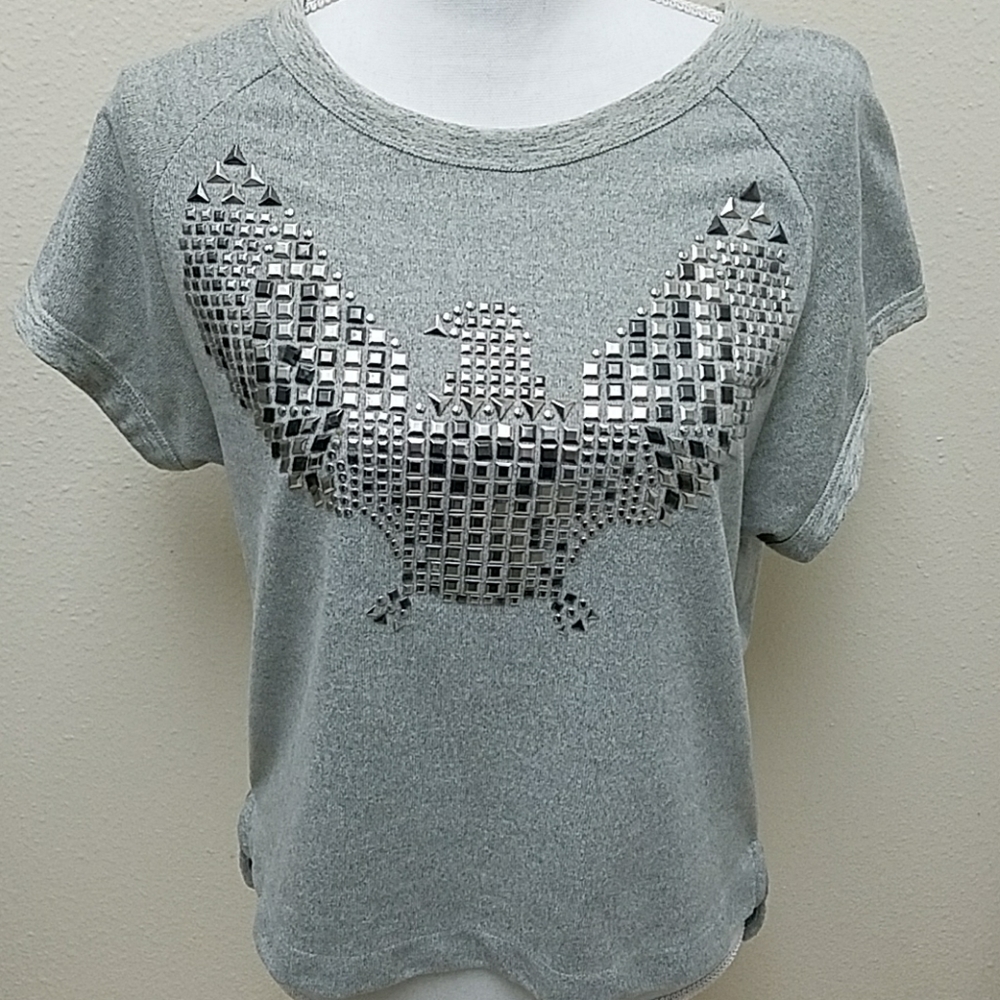FOREVER 21 TOP WITH STUDDED EAGLE